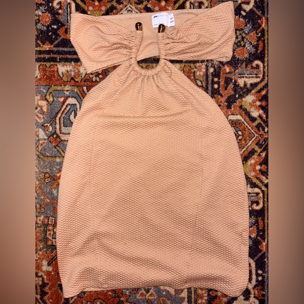 ASOS Backless Mini Dress with Gold Accents
